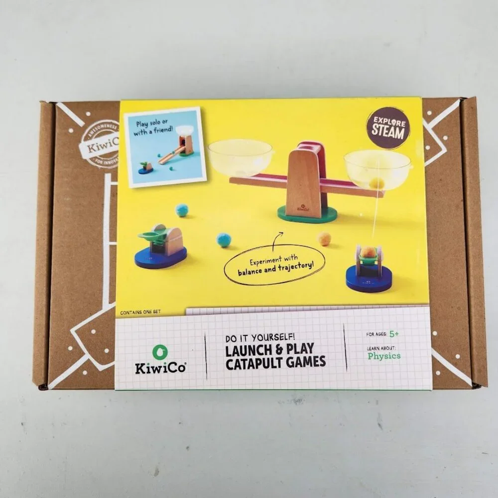 NEW KiwiCo Launch & Play Catapult Games STEM Science Kit Set Physics Launcher Ki